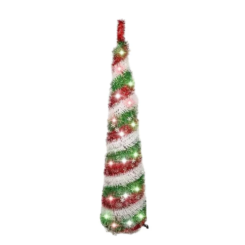 Red Snowflake Pop-Up Christmas Tree