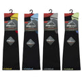 Sock Stack Men's Long Compression Socks 2 Pack Breathable Anti-Crimp Design Black Reinforced Heel and Toe Comfort