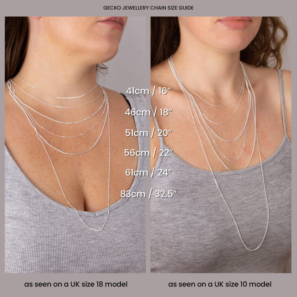 Beginnings Rhodium Plated Diamond Cut Curb Chain 51cm