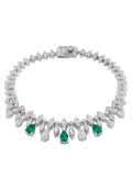 Duchess Emerald Tennis Bracelet Silver