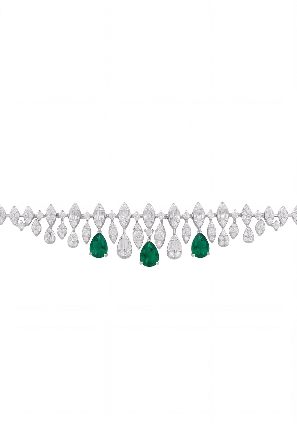 Duchess Emerald Tennis Bracelet Silver