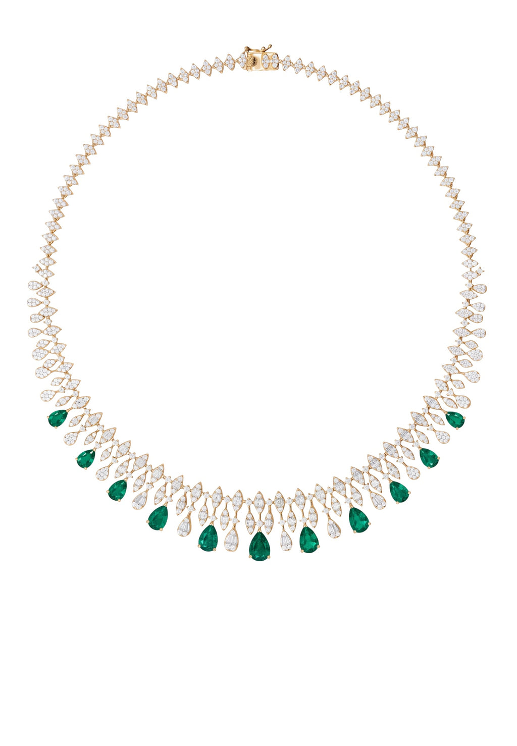 Duchess Emerald Statement Necklace Gold