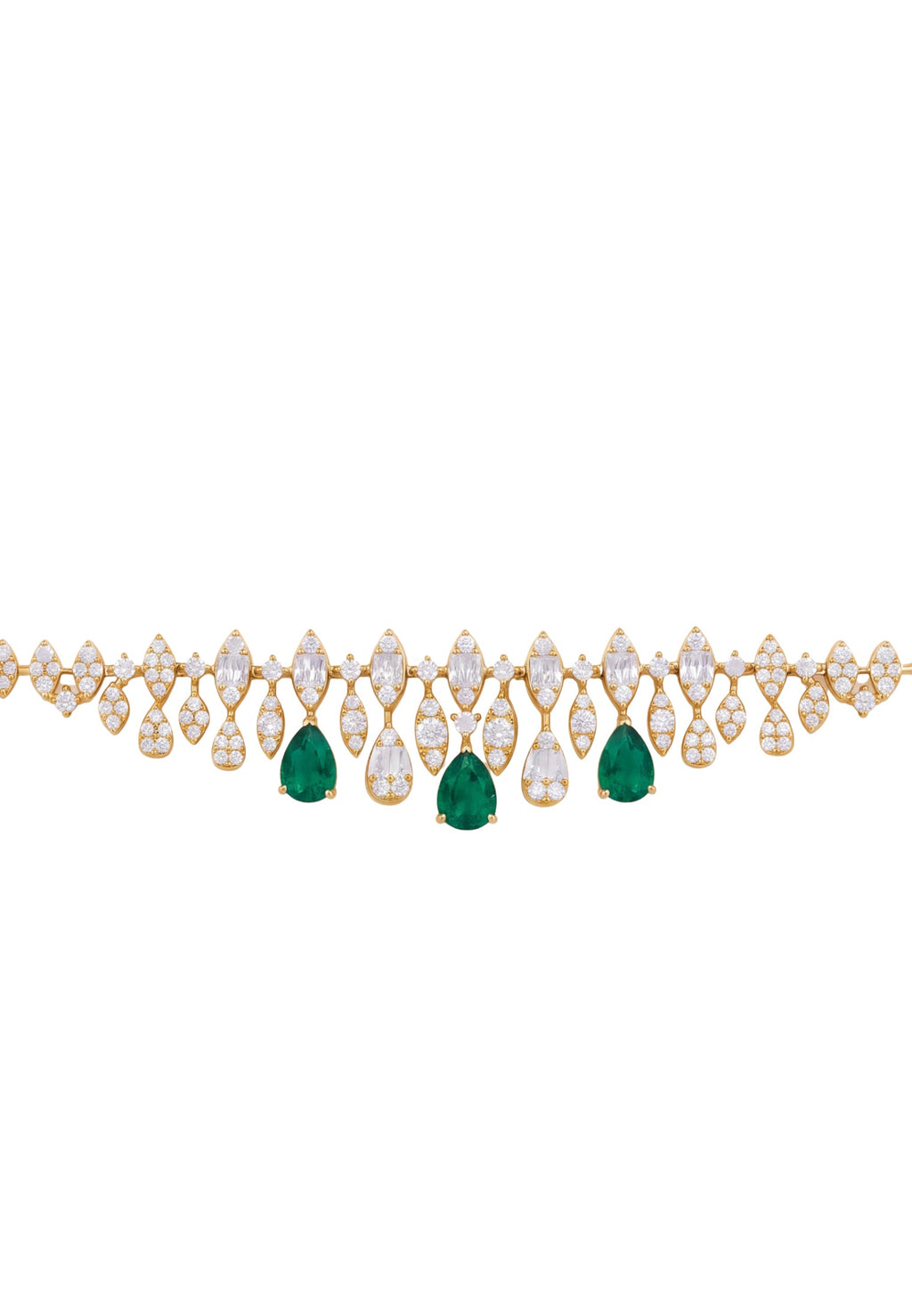 Duchess Emerald Tennis Bracelet Gold