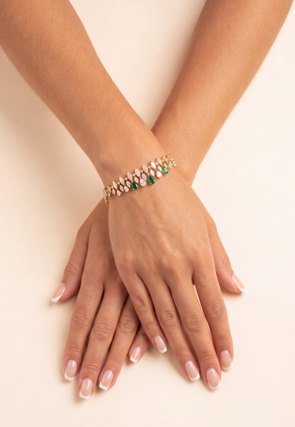 Duchess Emerald Tennis Bracelet Gold