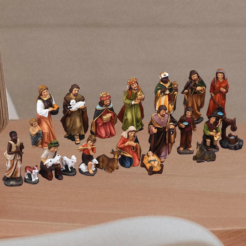20-Piece Christmas Nativity Scene Figurine Set