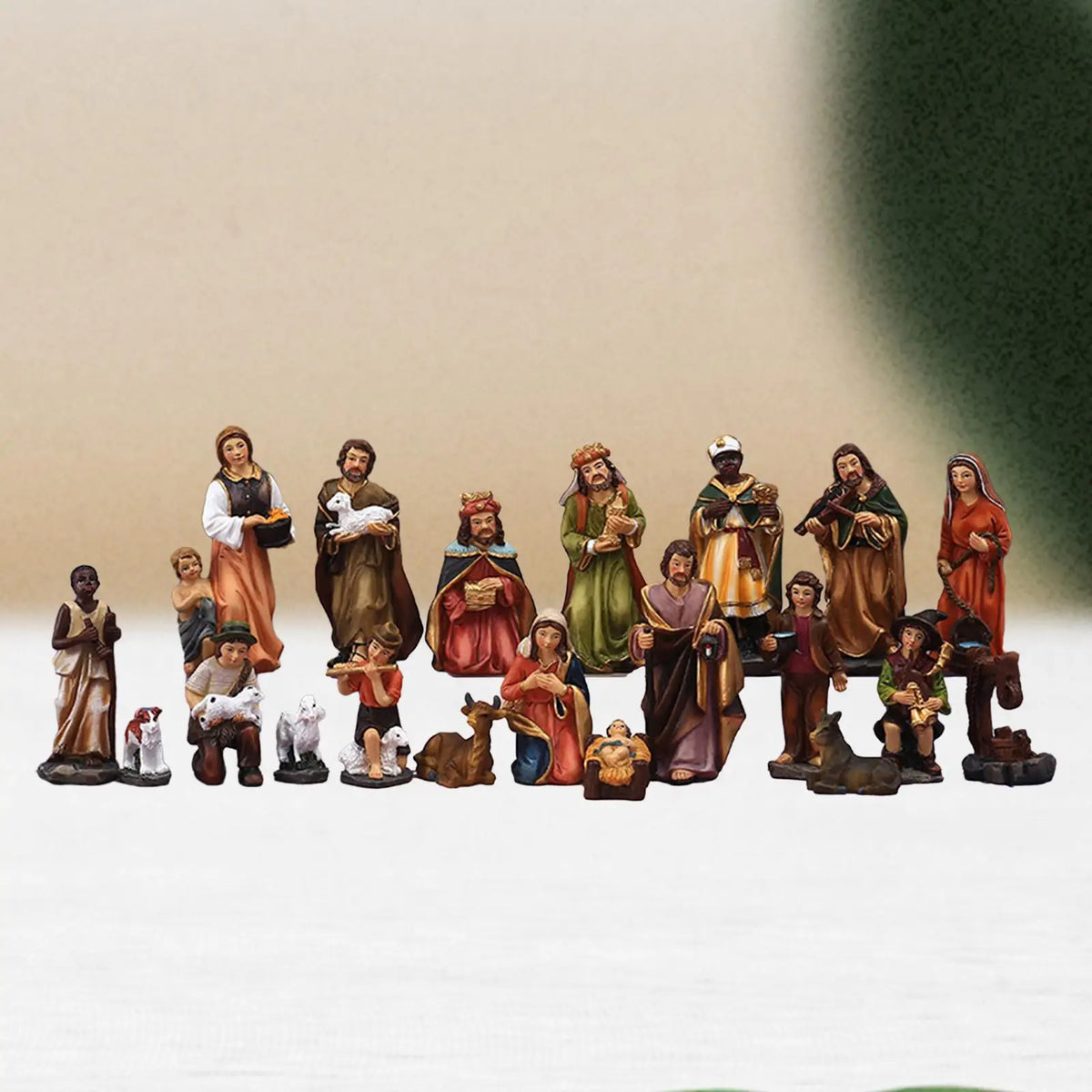 20-Piece Christmas Nativity Scene Figurine Set