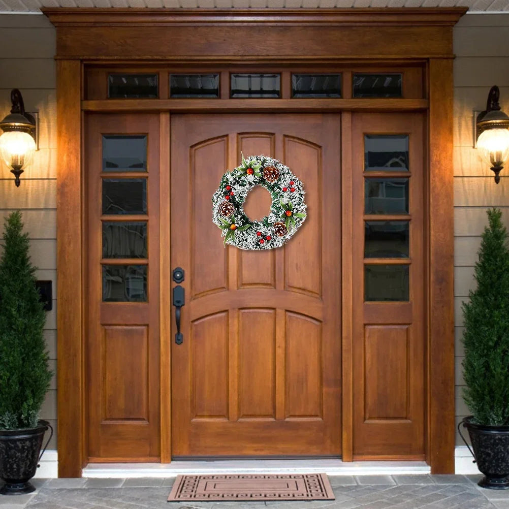 Artificial Christmas Wreath with Berries and Pine Balls