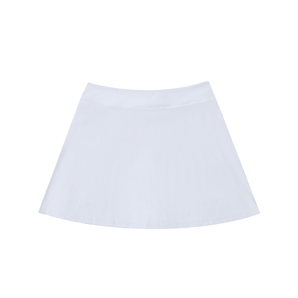 High-Waist Pocketed A-Line Skirt
