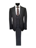 Charcoal 3-Piece Slim Fit Suit-0