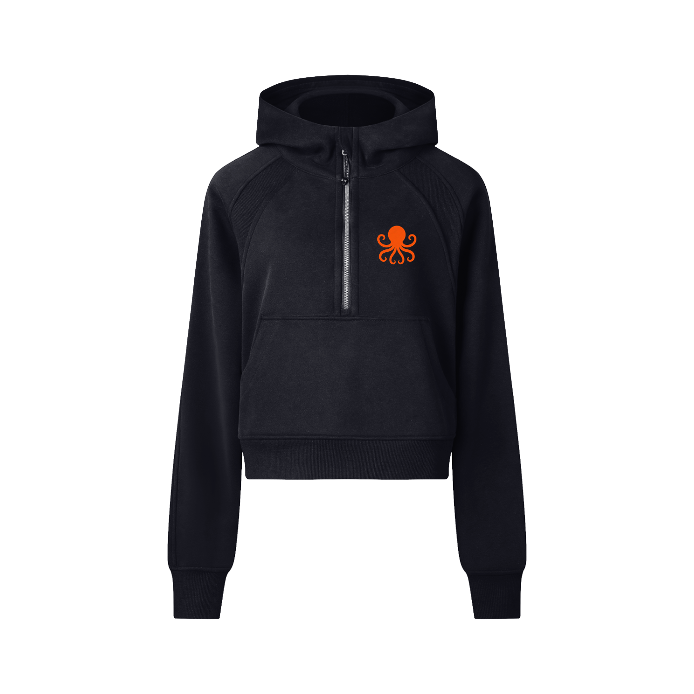 Cropped Half-Zip Hoodie
