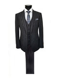 Charcoal Stripe 3-Piece Suit-0