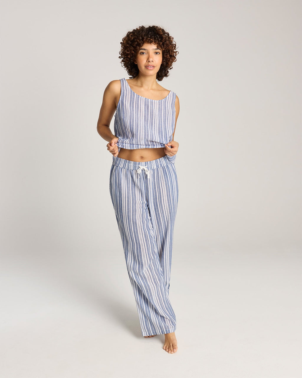 The Classic Trouser  - French Navy Stripe