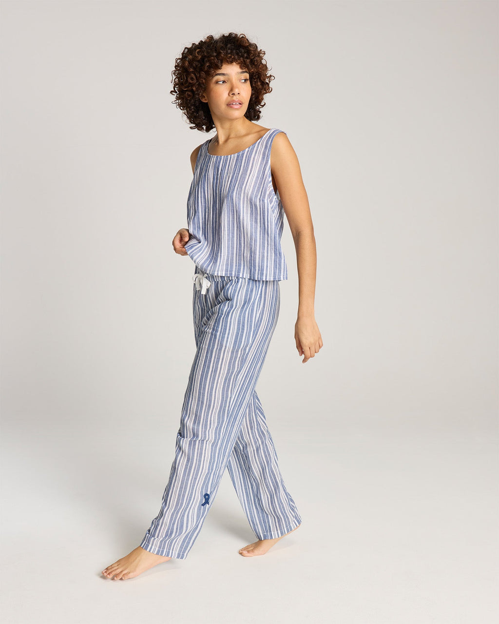 The Classic Trouser  - French Navy Stripe