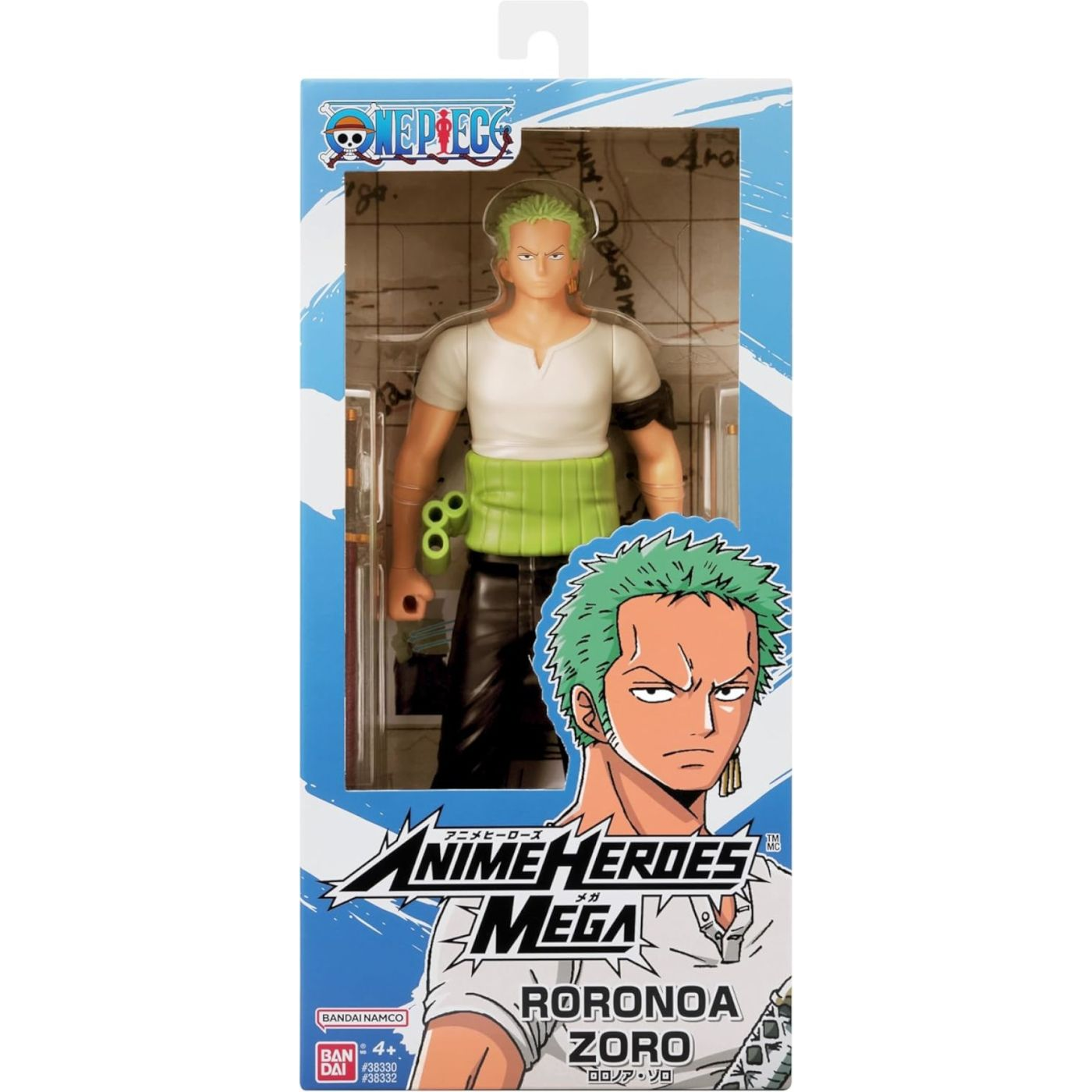 BANDAI ANIME FIGURES HEROES MEGA ONE PIECE RORONOA ZORO 30CM (AH38332)-0