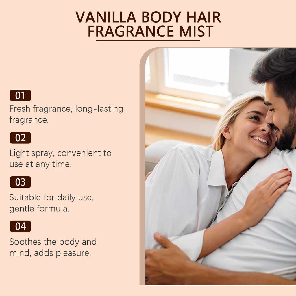 Roxelis Vanilla Body Spray, Natural Fresh Light Fragrance Lasting Fragrance Daily Body Hair Perfume Spray