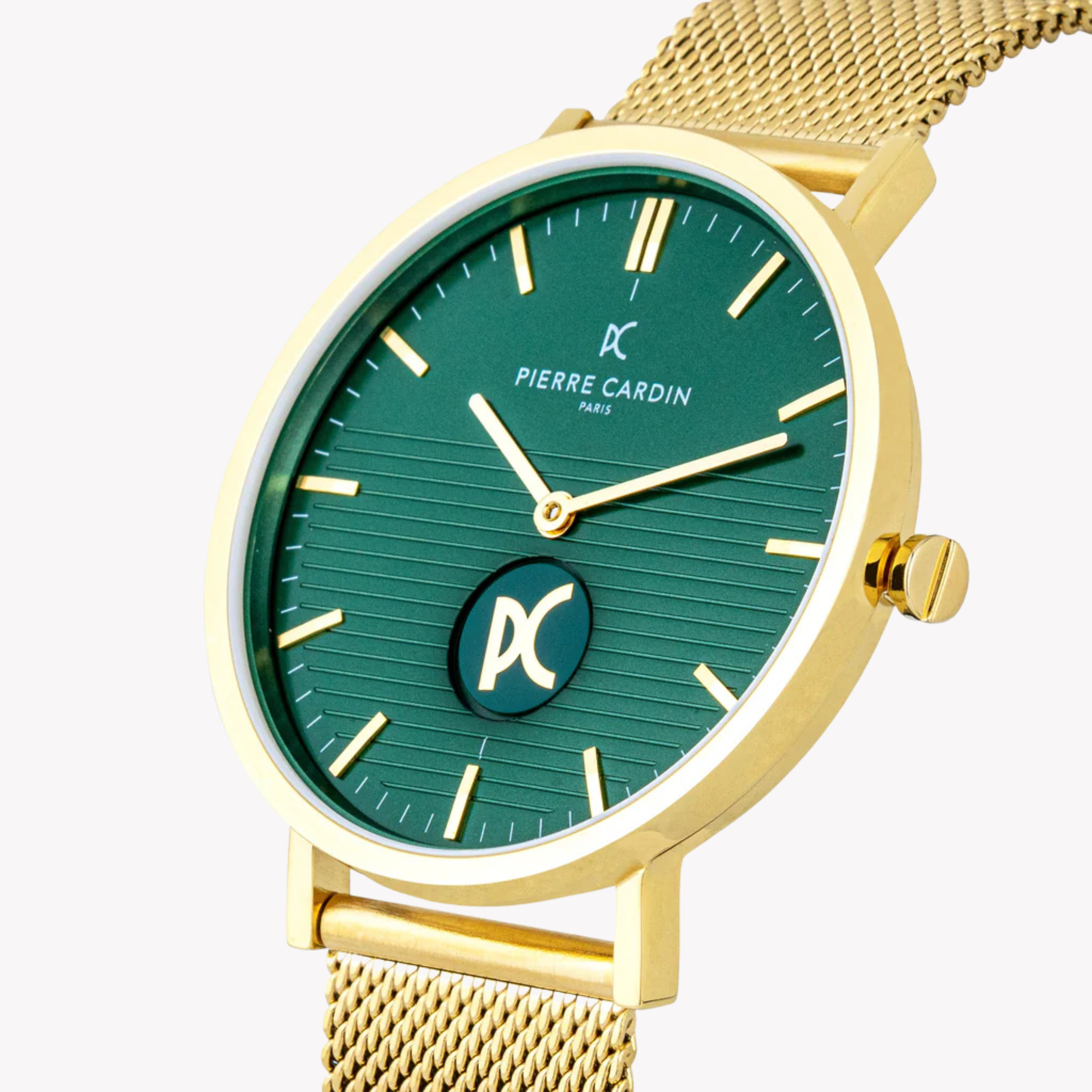 Pierre Cardin Men's Gold Stainless Steel Watch, Green Dial | Cbv.1046-1