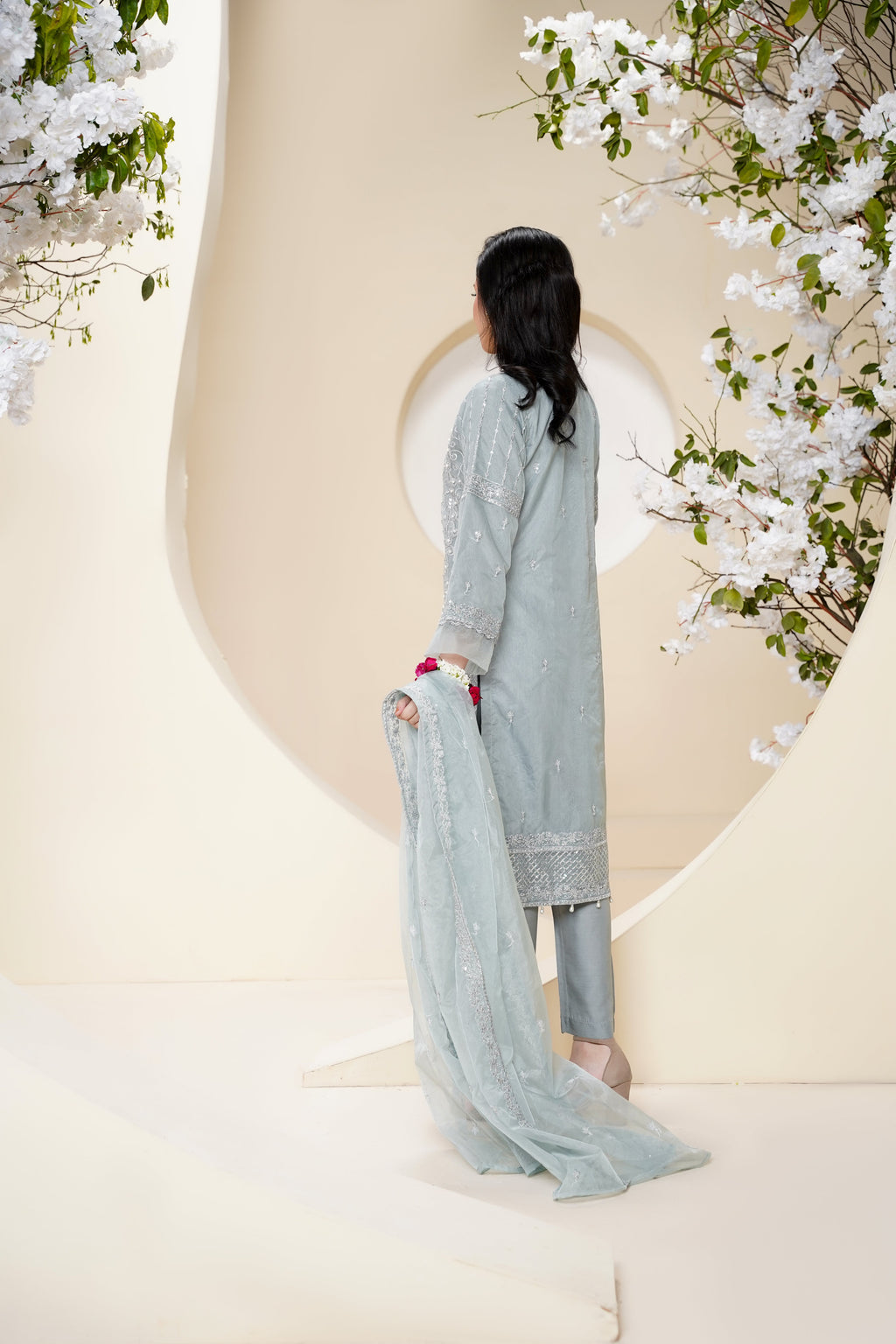 Tehwar - Luxury Organza Outfit - Festive Collection - Ready to Wear - Eid25 - TEHV7D4-SD