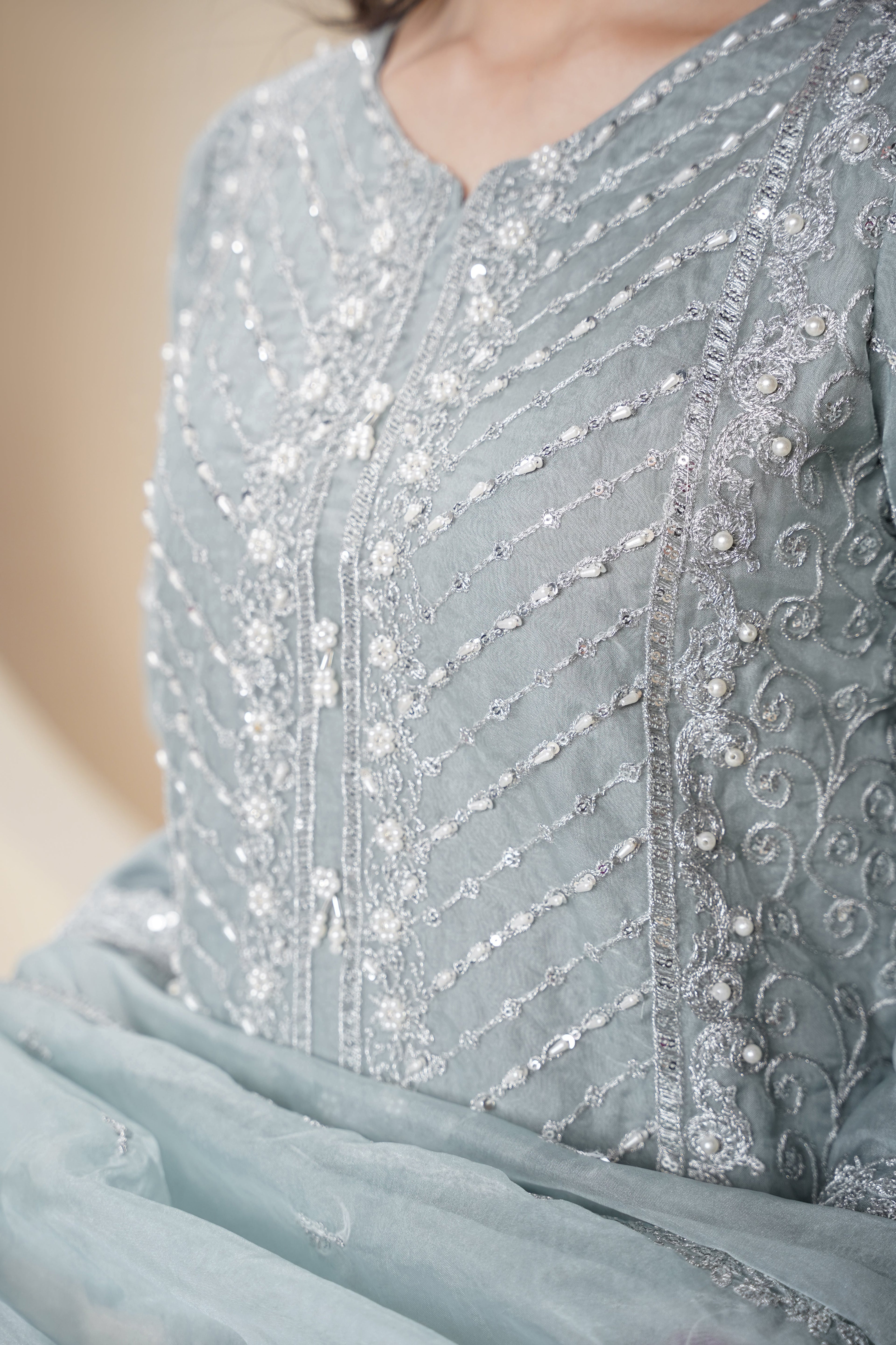 Tehwar - Luxury Organza Outfit - Festive Collection - Ready to Wear - Eid25 - TEHV7D4-SD