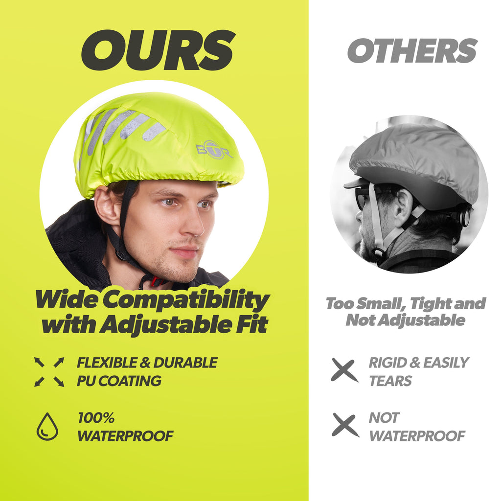 BTR Waterproof Hi Vis Cycling Helmet Cover