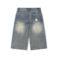 Vintage Wash Baggy Denim Shorts