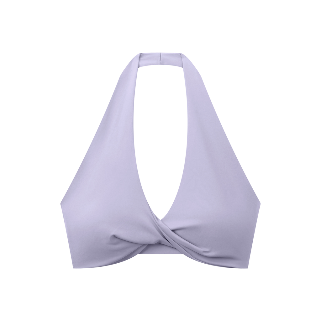 Women's Pleated Halter Sports Bra