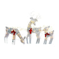 Lighted Christmas Reindeer and Sleigh Decoration