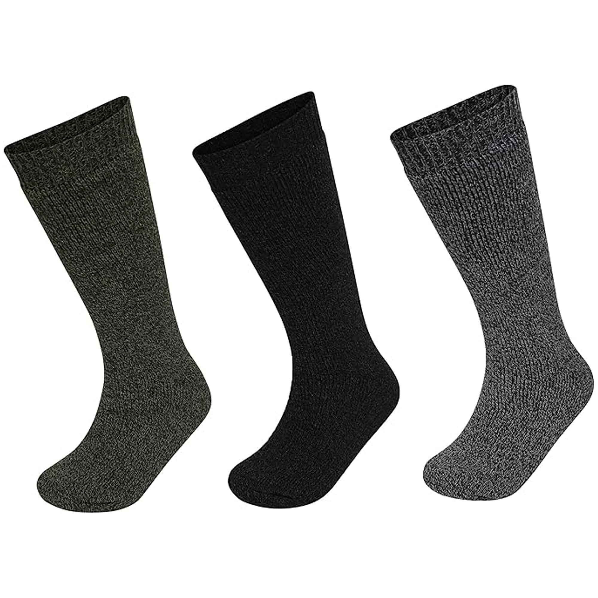 Sock Stack 3 Pack Mens Wellington Boot Socks Durable Cushioned Heel And Toe UK Size 6-11