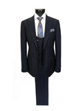 Men's 3-Piece Dark Navy Slim Fit Suit-0