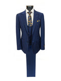 Men's 3-Piece Navy Slim Fit Suit-0