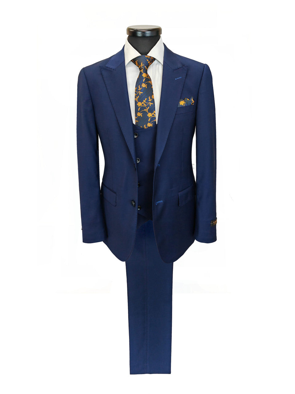 Men's 3-Piece Navy Slim Fit Suit-0