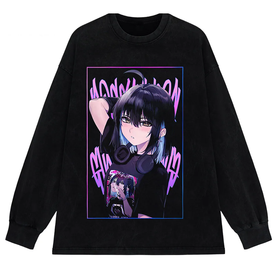 Women's Japanese Anime T-Shirt Y2K Harajuku Hip Hop Short Sleeve Summer Top-5