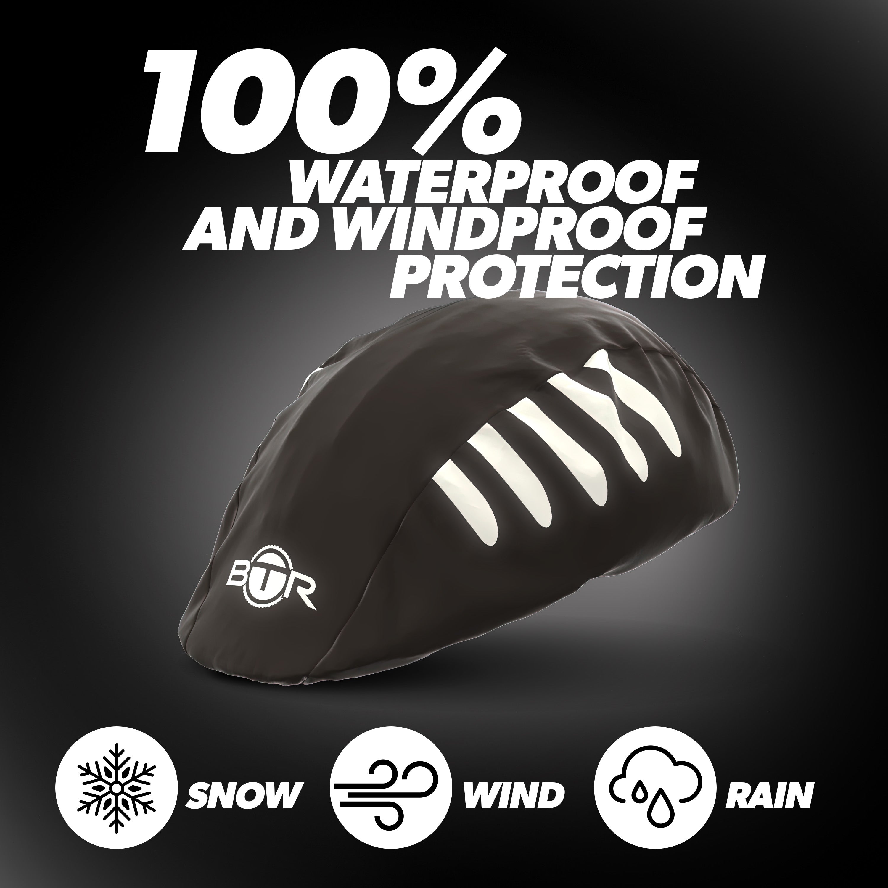 BTR Waterproof Hi Vis Cycling Helmet Cover
