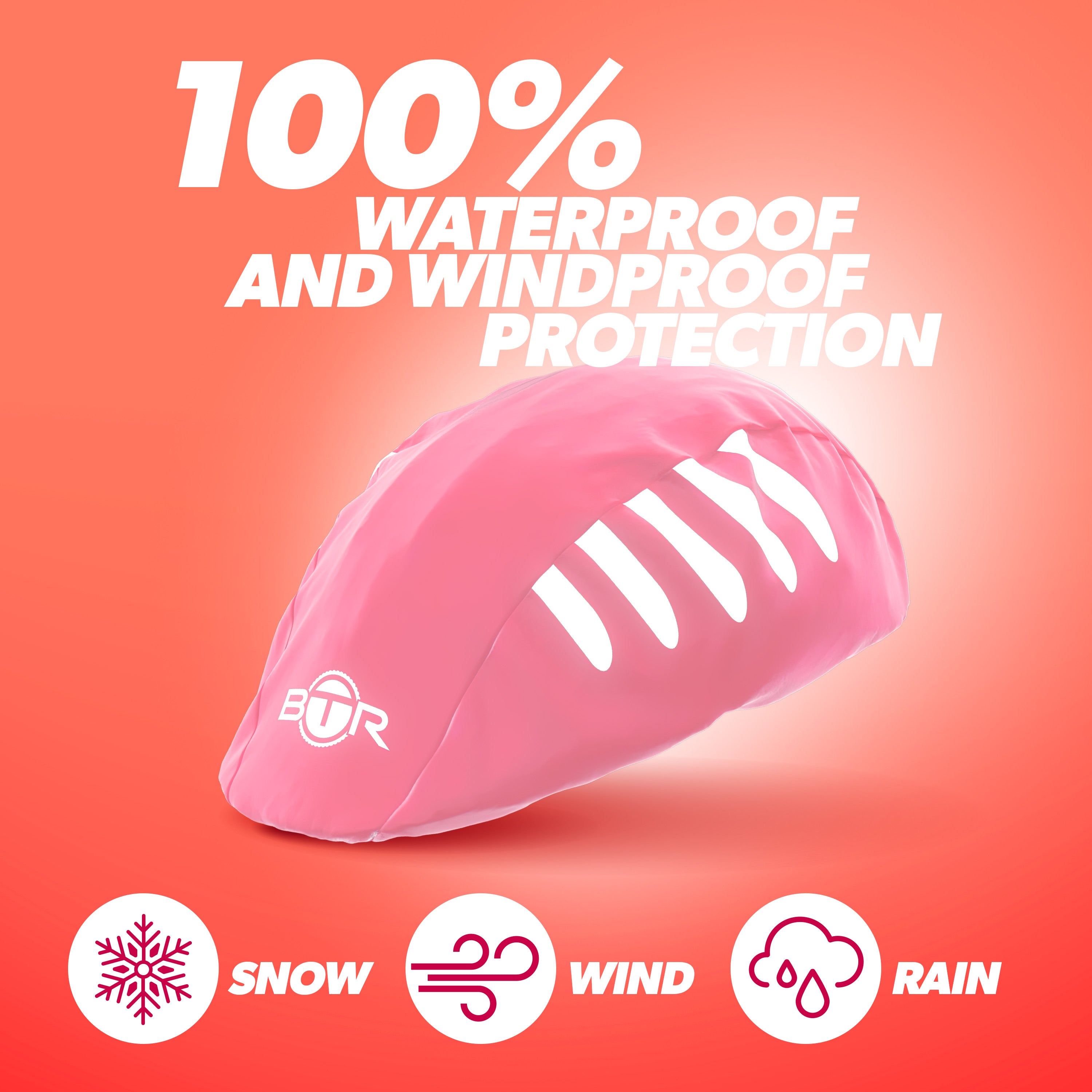BTR Waterproof Hi Vis Cycling Helmet Cover