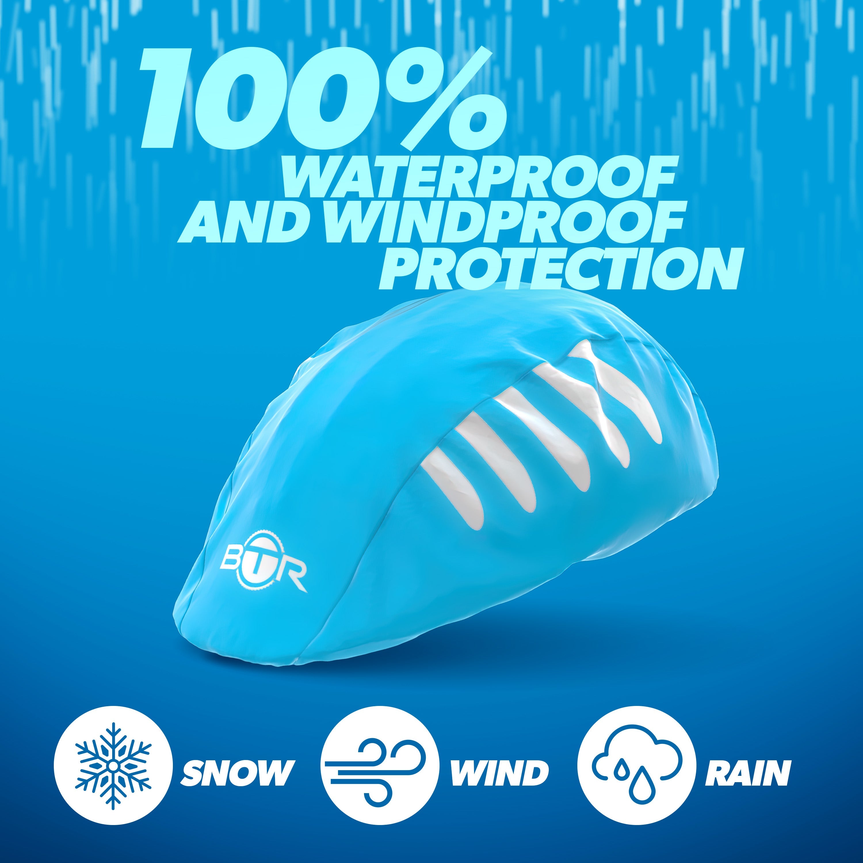 BTR Waterproof Hi Vis Cycling Helmet Cover