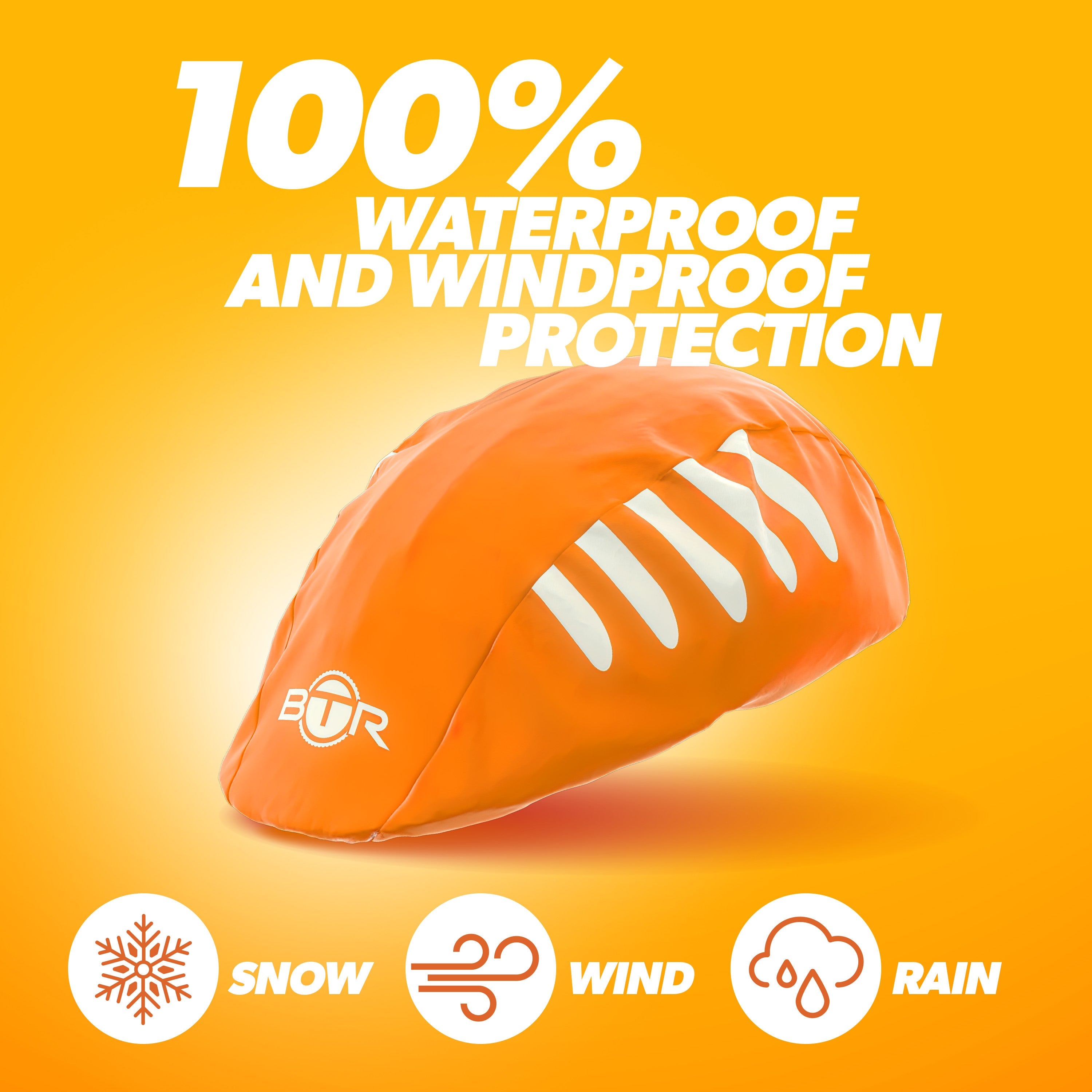 BTR Waterproof Hi Vis Cycling Helmet Cover