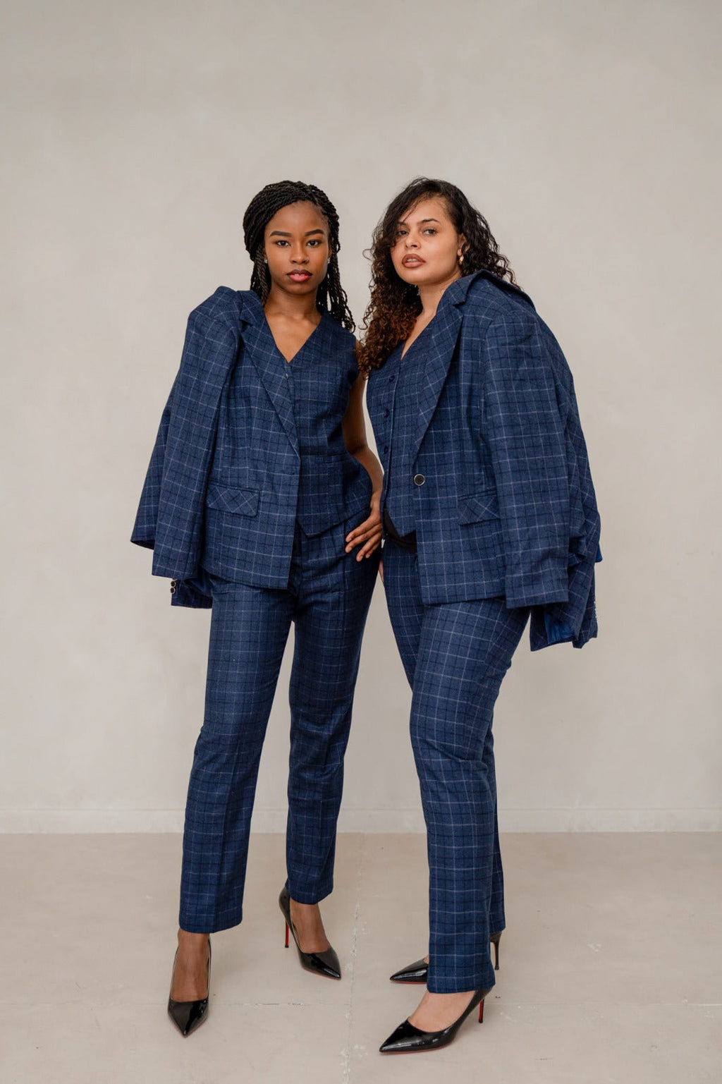 The plaid powered 3-piece pantsuit-1