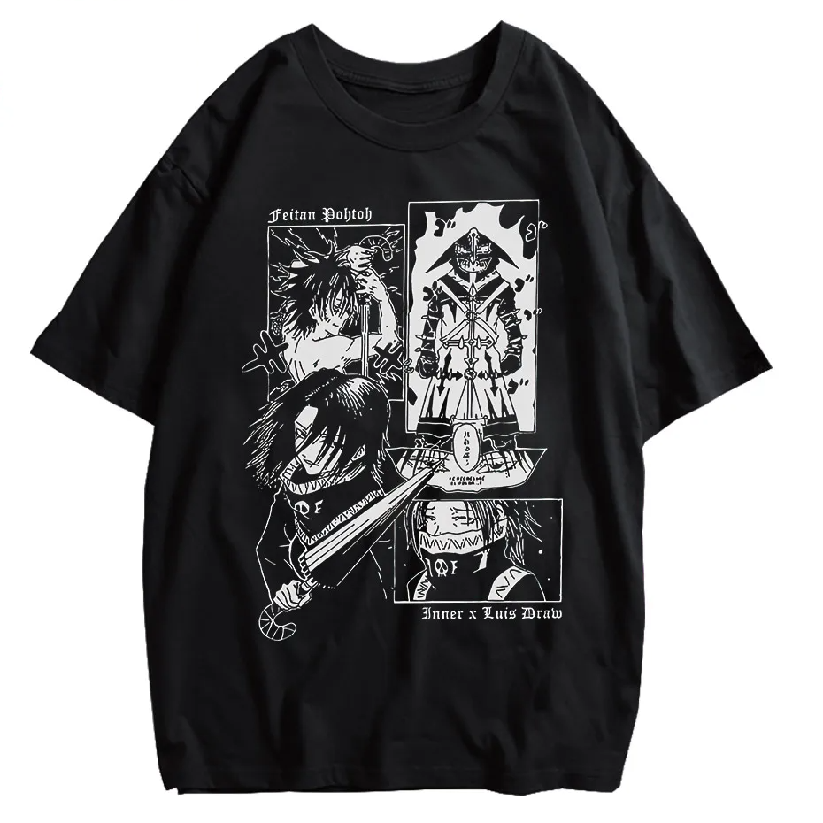 Feitan Anime Casual Cotton Short Sleeve T-Shirt-2