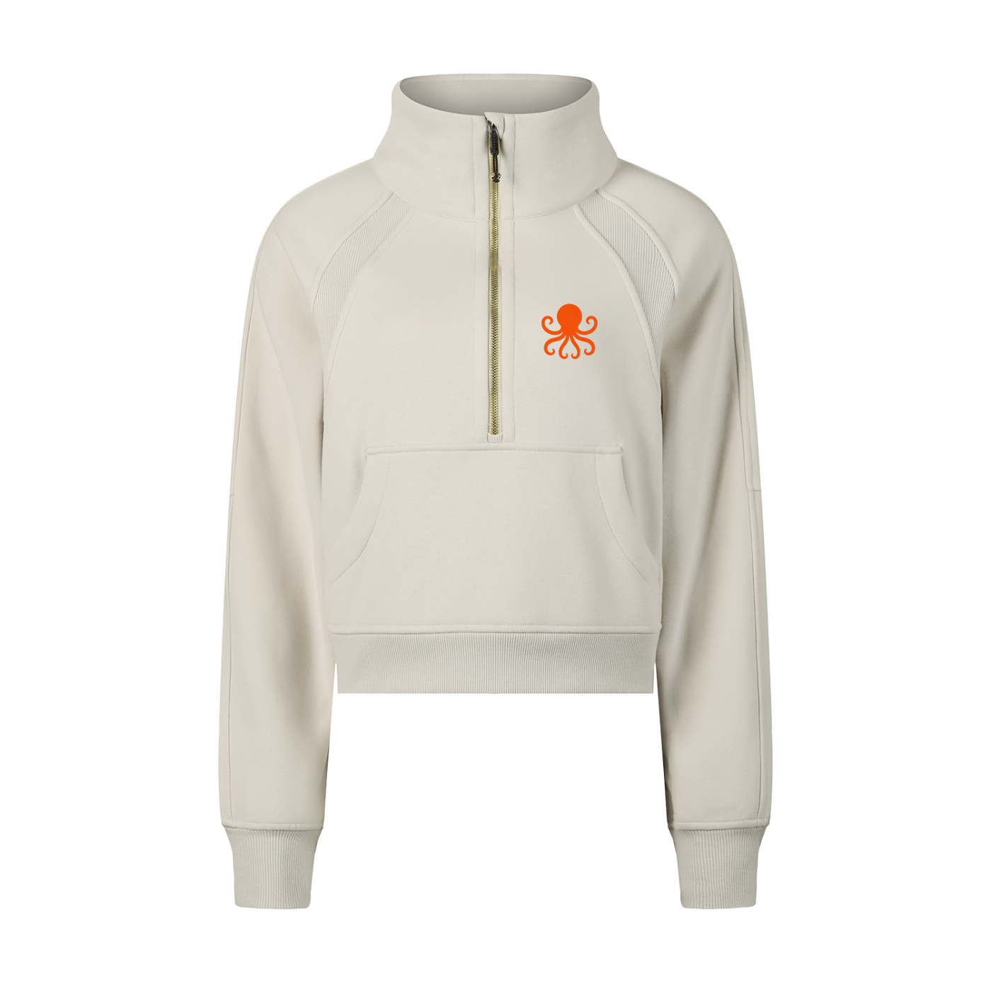 Cropped Half-Zip Sweatshirt