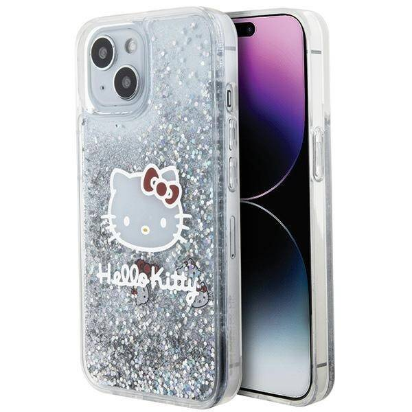 Zadní Kryt Hello Kitty pro Apple iPhone 14 bezbarvá Hello Kitty (HKHCP14SLIKHET)-0