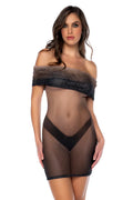 Transparent Off-The-Shoulder Dress Mapale Elegance-0