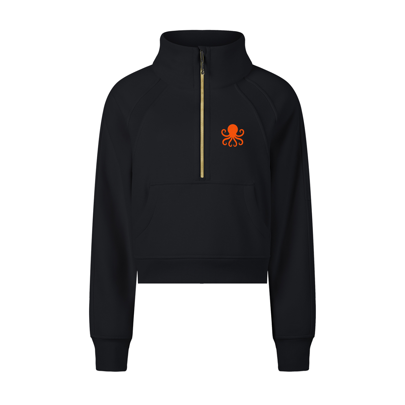Cropped Half-Zip Sweatshirt