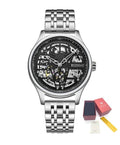 RUIMAS Watches for Men Top Brand Luxury Mechanical Chronograph Clock Stainless Steel Casual Wrist Watch Man Business Watch 6787-13