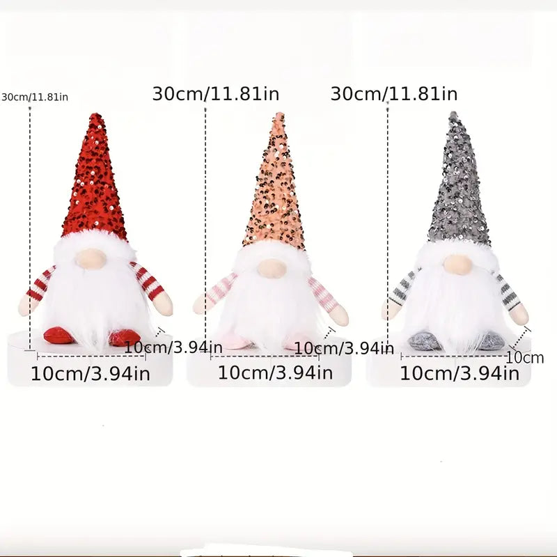 Twinkling Trio: Rudolph Sequin Delight for Christmas