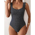 Strap printed one-piece swimsuit with belly covering, women's beach bikini