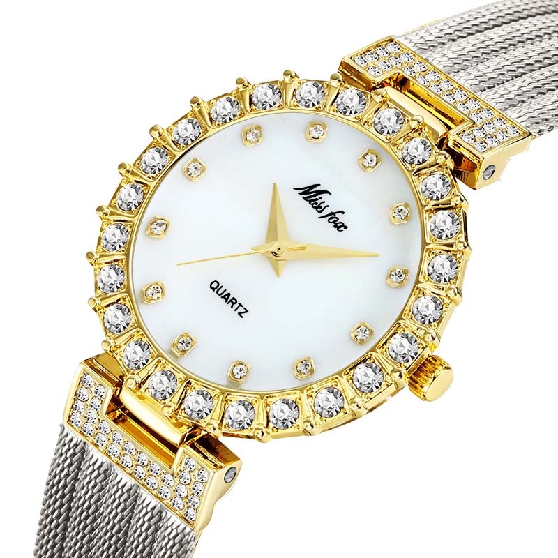  Brand Watch Bracelet Waterproof Big Lab Diamond Ladies 