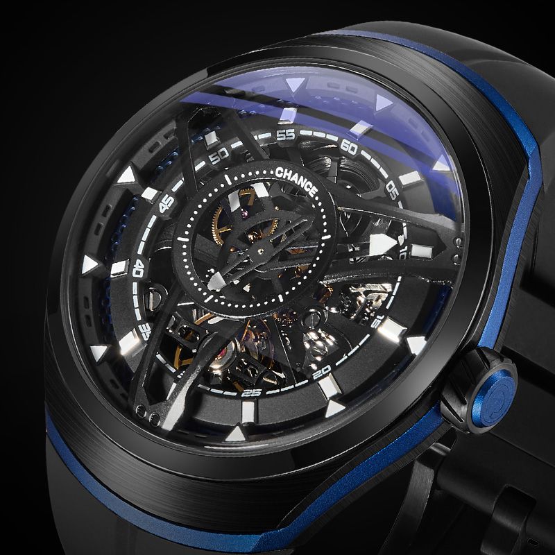 CHANCE Automatic Movement Mechanical Watch for Men Luxury Stainless Steel Case Business Wristwatch Waterproof Clock 6007-5