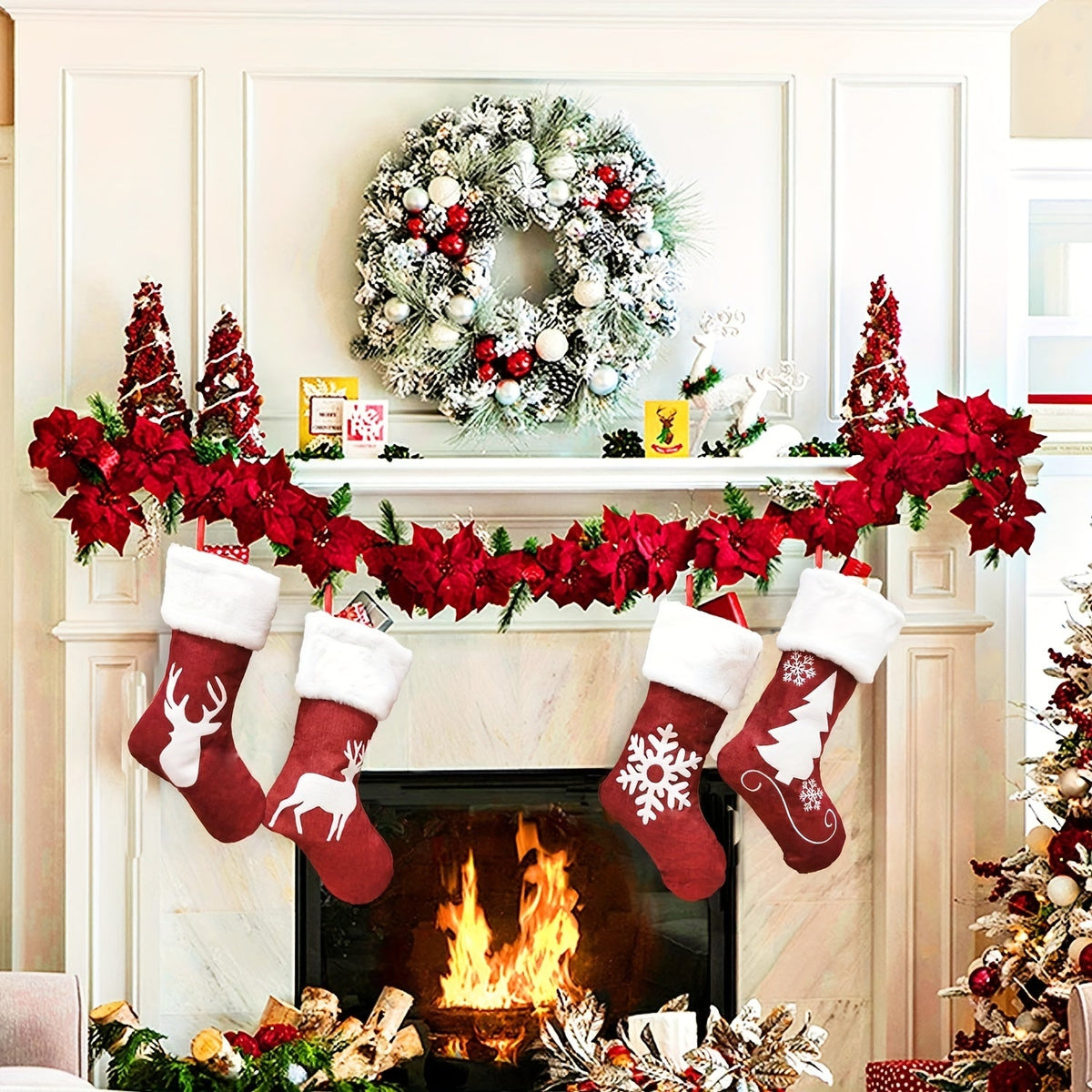 Christmas Stocking Pendant Set (4pcs)