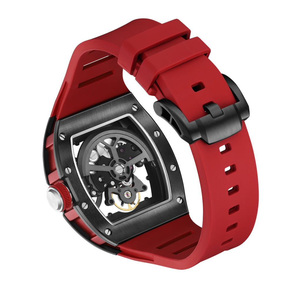 MEGIR Automatic Mechanical Men's Watch Luxury Skeleton Dial Luminous Waterproof Sports Military Wristwatch Gift for Man 9190-12-16
