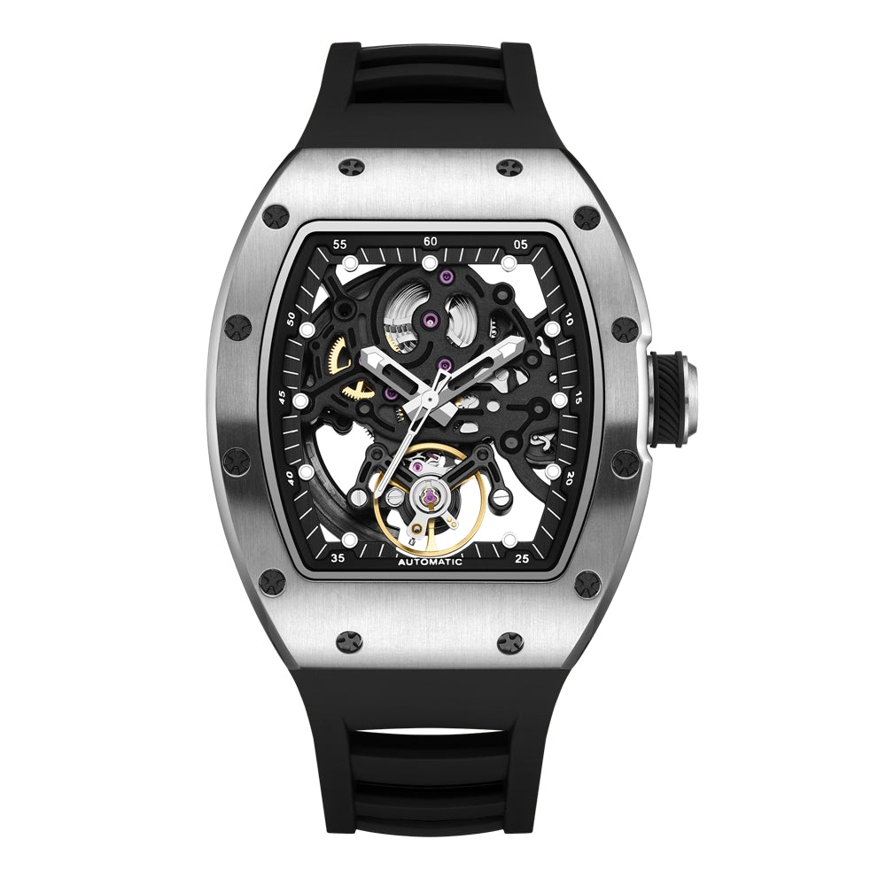 MEGIR Automatic Mechanical Men's Watch Luxury Skeleton Dial Luminous Waterproof Sports Military Wristwatch Gift for Man 9190-12-13