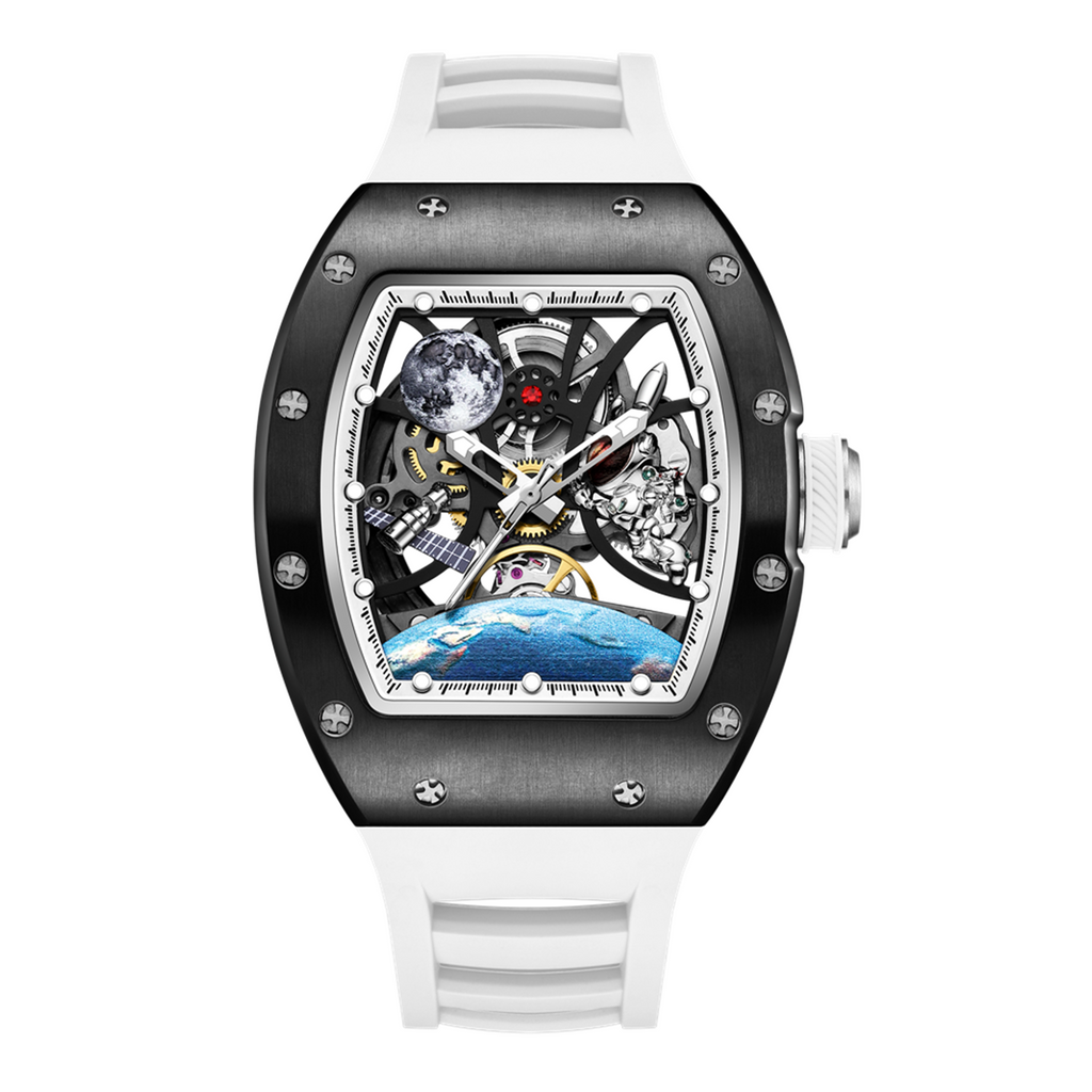 MEGIR Skeleton Dial Automatic Mechanical Movement Men Watch Fashion Sport Wristwatches Waterproof Man Clock Reloj Hombre 9190-14-10